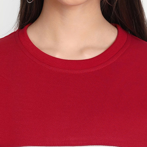 Nouvelle Arrivée Sweat-shirts Slim Respirants pour Femmes Broderie Frontale Personnalisable Couleur Unie Meilleures Ventes Hiver - Product Image 4