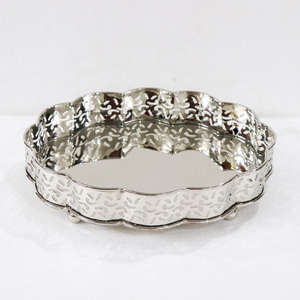 Tray metal decorative serving tray <b>for</b> dining <b>table</b> kitchen home decor gift hotel restaurant coffee bar display tray premium use - Product Image 2