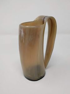 <span class=keywords><strong>ANTIQUA</strong></span> DESIGH boccale di corno di bufalo che beve boccale di corno, vero e proprio clacson bar e ristorante per decorazioni natalizie - Product Image 2