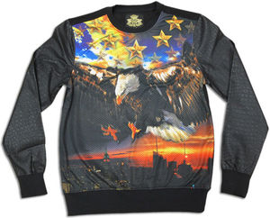 Custom Sublimation <b>Crewneck</b> Sweatshirt in Plus Size for Men Solid Pattern Printed <b>Sweaters</b> - Product Image 3
