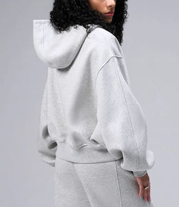 OEM Pullover <b>Women's</b> Heavy Cotton Hoodie Custom Oversized Fit 500GSM Solid <b>Pattern</b> Casual Streetwear Style for Winter - Product Image 2