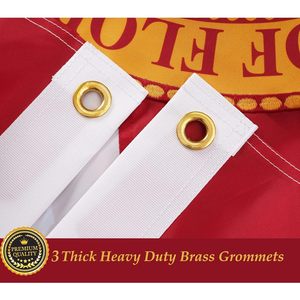 TOPFLAGS 5x8 Outdoor Florida for State <b>Flag</b> Embroidered Heavy Duty Cotton Silk Sewn Stripes with 3 Brass the Sunshine for State - Product Image 4