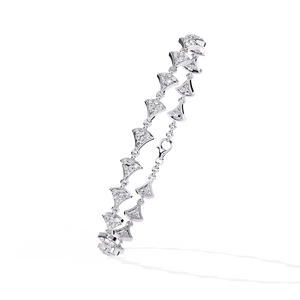 Pulsera de enlace de moda de moissanita Natural de 1,05 quilates con aspecto de diamante redondo, brazaletes elegantes y elegantes, joyería para mujer - Product Image 3