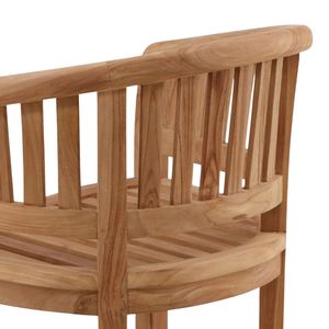 Fauteuil de jardin incurvé en teck, confortable et durable, pour l'extérieur, style banane, en bois massif, pour patio et bord de piscine, idéal pour la vie en bord de mer - Product Image 5