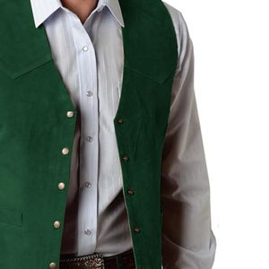 Gilet en cuir sans manches tendance de grande taille pour hommes Gilet en cuir de moto pour vente en ligne - Product Image 4