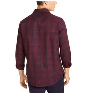 Camicia Casual Rossa da Uomo Tasso Elba 100% Cotone Popeline Taglia 2 Extra Large Stampa a Medaglione Antipiega Fornitura ODM - Product Image 3