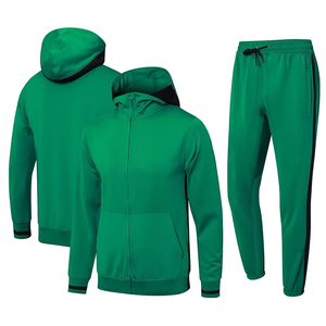 Conjunto Deportivo de Invierno para Hombre de Alta Calidad con Logotipo Personalizado, Sudadera con Capucha y Pantalones de Felpa de Algodón en Dos Tonos - Product Image 1