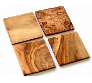 Posavasos de madera de alta calidad Posavasos cuadrados de color natural utilizados para posavasos de oficina en casa por artesanía creciente - Product Image 5