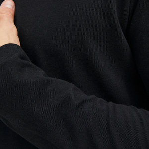 2025 nueva llegada de algodón ajustado para hombre para camisa Polo hecha a medida con patrón sólido mangas completas Opción de talla grande de punto - Product Image 6