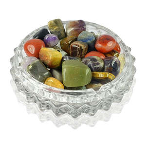Polished Black Tourmaline Crystal Quartz Tiger Eye Jasper Moonstone Sodalite Amethyst <b>Agate</b> Mix Tumble Stones Feng Shui <b>Coaster</b> - Product Image 3