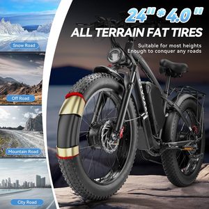 6000W doppio motore Ebike per adulti uomini 45mph-veloce bici elettrica con batteria al litio 12V 70Ah telaio in alluminio fino a 100 miglia - Product Image 4