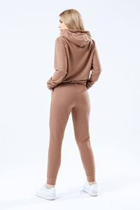 Chándal de mujer personalizado algodón polar terciopelo reflectante color negro damas chándal de mujer nuevo diseño chándal de mujer - Product Image 5