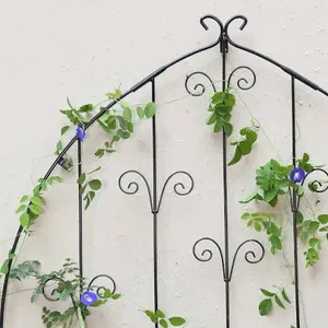 Enrejado de pared de acero suave personalizado ligero de estilo moderno recubierto de PVC negro para decoración de jardines y gestión de plantas - Product Image 2