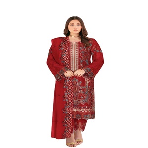 Ramsha ชุดเดรสผ้าชีฟอง3ชิ้นสำหรับงานแต่งงาน - Product Image 1