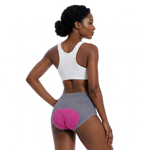 Women's <b>Cycling</b> <b>Shorts</b> With Pink Gel <b>Pad</b> Fitted Moisture Wicking Brief Style Spandex Nylon Material - Product Image 2