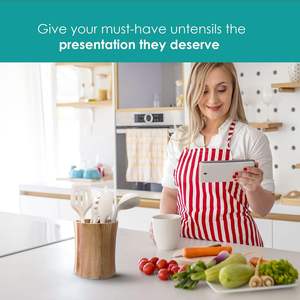 Porta Utensilios de Cocina de Bambú (Acacia Grande) - Porta Utensilios para Cocina - Product Image 4