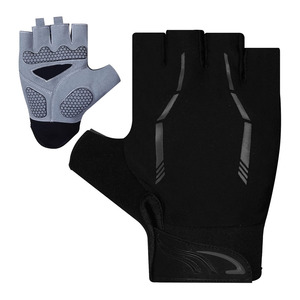 Guantes de ciclismo unisex, medio dedo, antideslizante, con empuñaduras acolchadas en La Palma, sin dedos, ropa deportiva corta para carreras de montaña para montar en bicicleta - Product Image 2