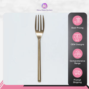 ชุดช้อนส้อมทองเหลืองสีทองสำหรับร้านอาหารและบ้านใหม่ได้รับคำสั่งซื้อจำนวนมาก - Product Image 4