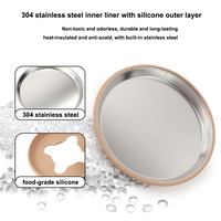 Nouveau design, bol pour bébé en silicone de qualité alimentaire sans BPA, en acier inoxydable, avec ventouse, vaisselle pour enfants, ensemble de 5 pièces