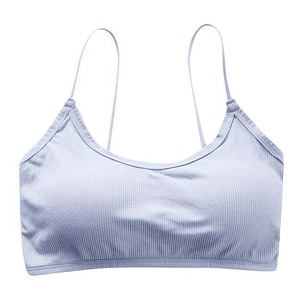 Soutien-gorge de sport sans couture à une épaule Nouveau style Fitness Vêtements de yoga Soutien-gorge de sport pour femmes Chemises Top Spandex Polyester Couleur unie - Product Image 3