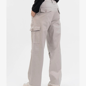 กางเกงคาร์โก้ขากว้างทำจากหินของผู้ชายกางเกงผ้าแคนวาสแบบลำลองทรงหลวมสไตล์กลางเอวตรงน้ำหนักเบา - Product Image 5