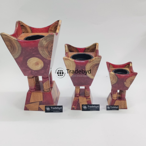 Tradebyd Handmade Wood Pine Bakhoor <b>Burner</b> Decorative Arabic Indian <b>Incense</b> <b>Holder</b> for Gifting - Product Image 5