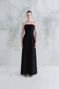 -Good Price <b>Black</b> <b>White</b> Dress for Women Sleeveless Premium Fabric 83%Ten-cel 17%Nylon VEVA A-LINE DRESS <b>WHITE</b> ANT Vietnam - Product Image 5