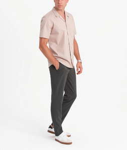 Camisa de manga corta de algodón 100% personalizable de colores sólidos para hombre, ropa informal de verano, camisa de cabaña con cuello cubano - Product Image 5