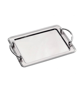 Bandeja de aluminio de tendencia superior martillada con asa, Últimas piezas, organizador de desayuno, bandeja de aluminio - Product Image 1