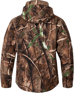 Veste de chasse silencieuse camouflage pour homme, imperméable, doublée en polaire softshell, pour la randonnée en plein air, la pêche, imprimé jungle, veste de chasse - Product Image 2
