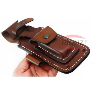 Étui tactique en cuir personnalisé pour couteau à lame fixe droite avec boucle de ceinture Support OEM - Product Image 1