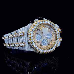 Alta calidad de lujo automático Iced out VVS Clarity Moissanite Diamante tachonado Hip Hop reloj para hombres reloj joyería - Product Image 3