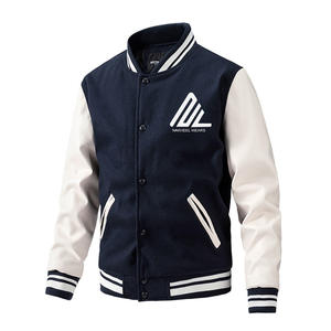 Blouson universitaire unisexe personnalisé de haute qualité, écologique, en coton 100% avec écussons en chenille, logo frontal pour l'hiver - Product Image 2