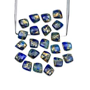 Cuentas de Turquesa Azul Mohave en Forma de Hoja Facetada, Piedras Preciosas Sueltas para Joyería - Product Image 2