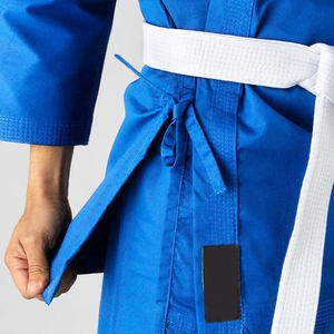 Combinaisons d'entraînement de karaté unisexes pour adultes, légères, en polyester/coton, extensibles, avec logo frontal, vêtements de boxe et d'arts martiaux - Product Image 5