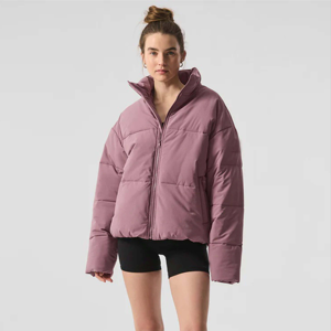 Long manteau matelassé personnalisé pour femmes Manteau d'hiver matelassé pleine longueur avec isolation et col haut pour une chaleur maximale Style coton - Product Image 5