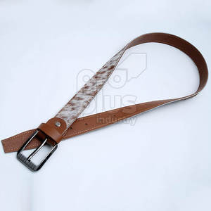 Ceinture en cuir de vachette classique à boucle carrée en acier, style vintage, réglable à la taille, pour homme, écologique, légère et durable - Product Image 3