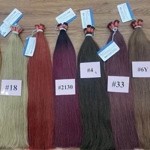 COLORES ESPECIALES Modelo T12 Extensiones de cabello humano crudo vietnamita a granel Sin enredos SILKY Wave & Afro Styles 1kg Peso en stock - Product Image 6