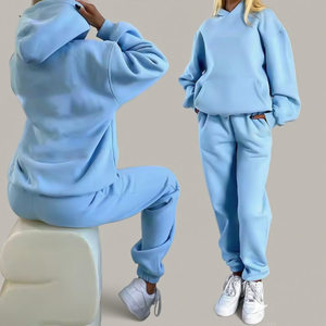 Offre Spéciale OEM logo personnalisé hiver pantalon en coton tissu lourd à manches longues pull ample respirant sweats à capuche surdimensionnés - Product Image 2