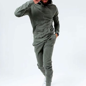 Conjunto Deportivo de Moda para Hombre, Corte Regular, Estilo Urbano, Lavado Ácido, 100% Algodón, Transpirable y Ligero para Entrenamiento - Product Image 3