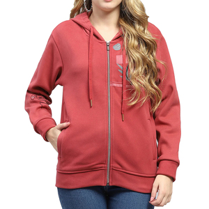 Custom Plus Size <b>Women's</b> Hooded Zipper <b>Fleece</b> Breathable Long Sleeve Hoodie Set Oversize Winter - Product Image 1