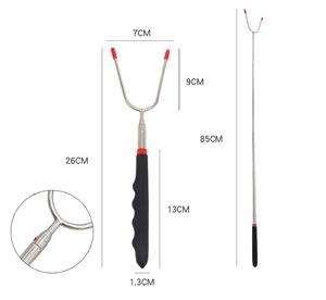 Ensemble de brochettes de barbecue en acier inoxydable pliables, portables, extensibles, faciles à manipuler, faciles à nettoyer et à utiliser - Product Image 3