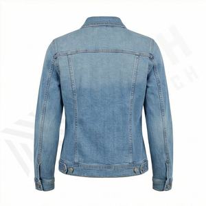 Chaqueta Vaquera Larga para Mujer a Precio Razonable, Cierre de Botones, Diseño con Bolsillos Delanteros, Ropa de Calle Elegante, Color Personalizado - Product Image 2