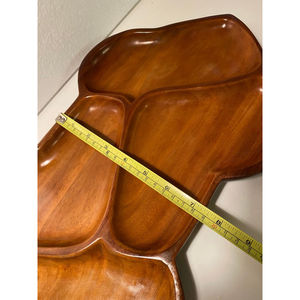 Assiette et plateau à dessert au chocolat brun bien poli et écologique, serveur de nourriture en bois pur fabriqué à la main, élégant et durable - Product Image 2