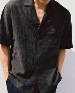 เสื้อเชิ้ตชายแขนยาวแบบติดกระดุมด้านหน้ามีกระเป๋าแบบวินเทจ - Product Image 4