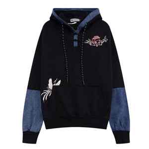 เสื้อฮู้ดทรงหลวมลำลองสำหรับผู้ชายเสื้อผ้าฤดูหนาวทำจากโพลีเอสเตอร์/ ผ้าฝ้ายแบบเย็บปัก - Product Image 1