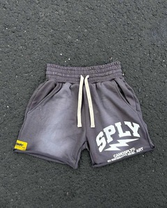 Pantalones cortos de algodón lavados con ácido y piedra bordada de gran tamaño descoloridos informales personalizados para hombre - Product Image 6