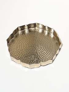 Bandeja martillada de metal de alta calidad para sala de estar Hotel uso doméstico al mejor precio - Product Image 4