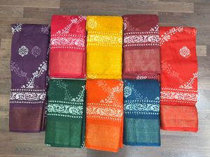 Saree ผ้าฝ้ายพิมพ์ลายที่ดีที่สุดที่มีคุณภาพที่ดีที่สุดผ้านุ่มสไตล์ทันสมัย - Product Image 3