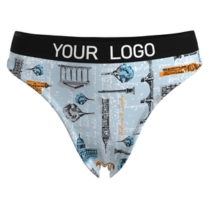 Vente en gros d'usine de culottes pour femmes à imprimé numérique taille basse super doux sous-vêtements pour femmes bikini effronté - Product Image 1
